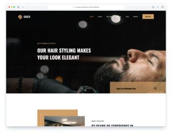 Brber website template