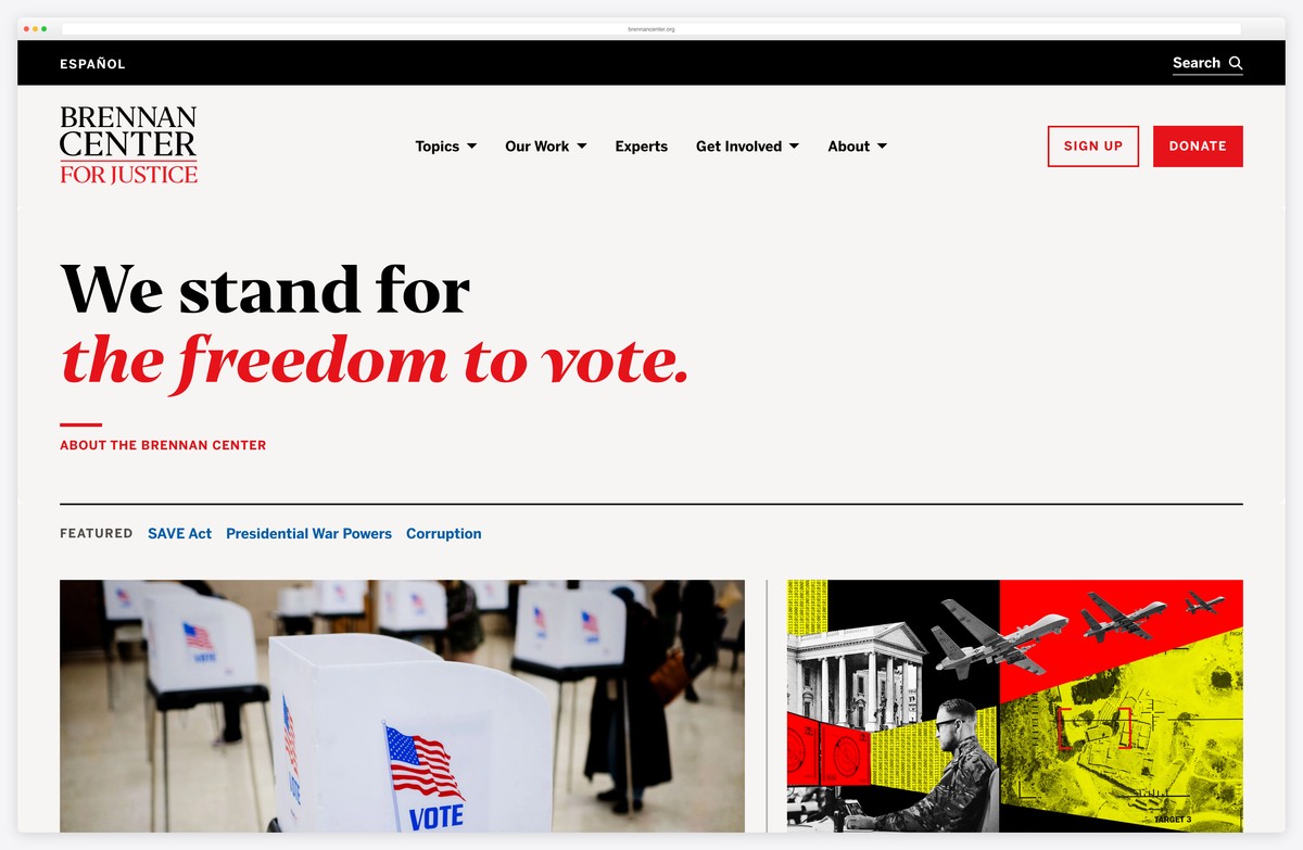 brennan center for justice nonpartisan policy website example