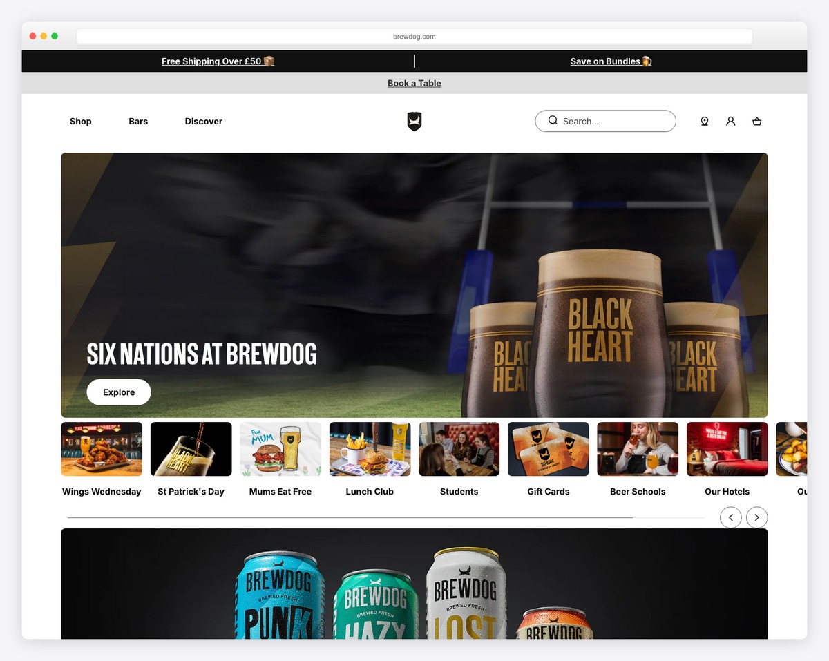 brewdog website example