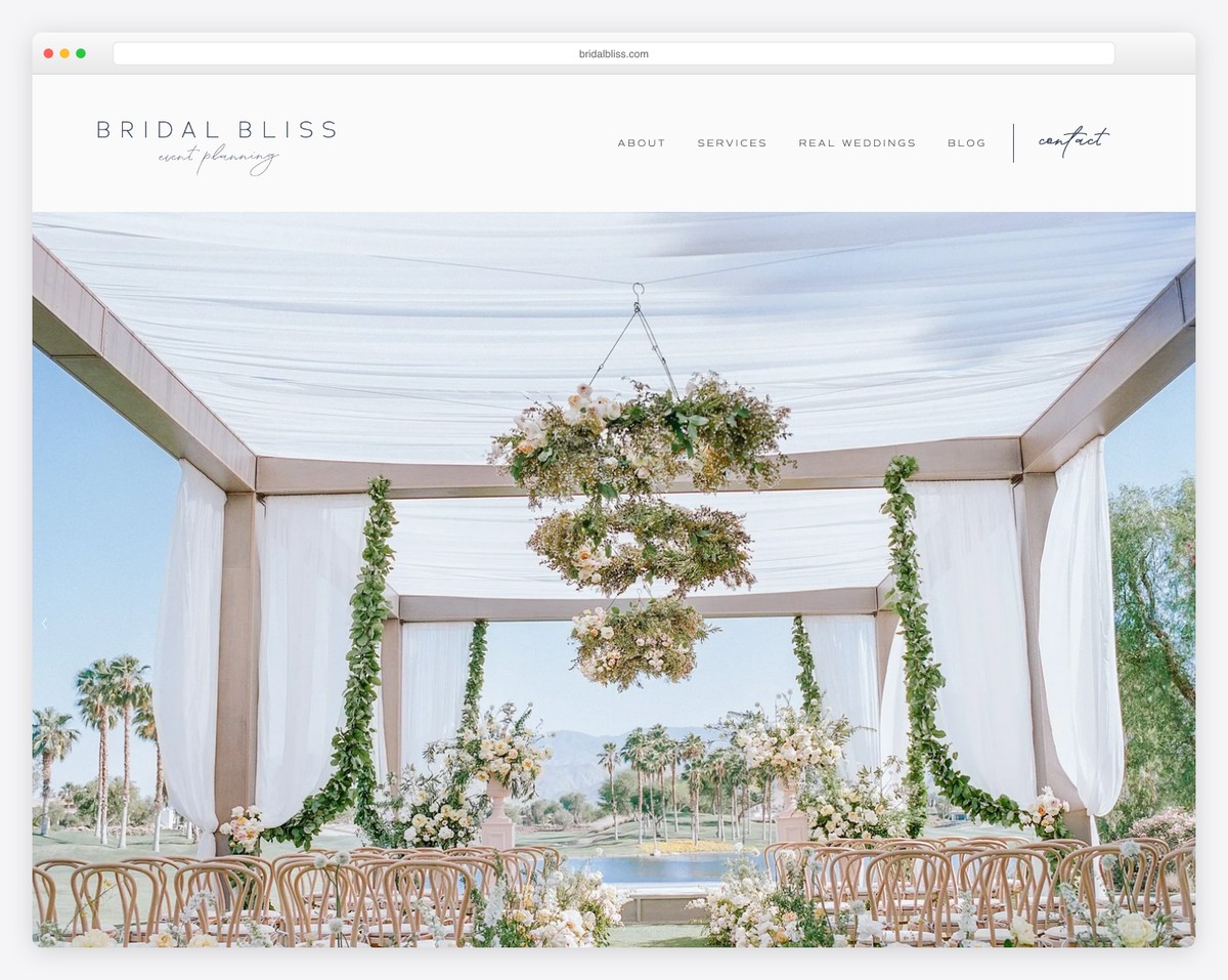 bridal bliss wedding website