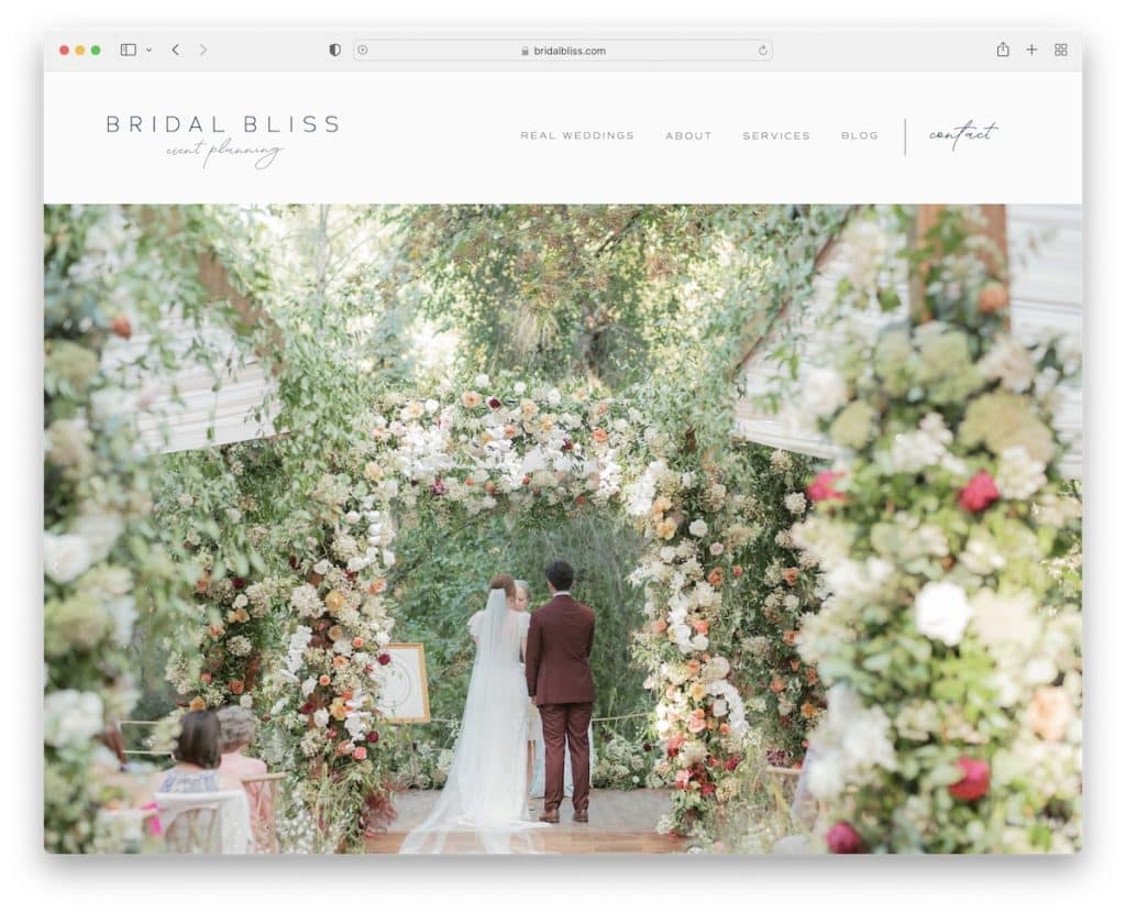 bridal bliss wedding website