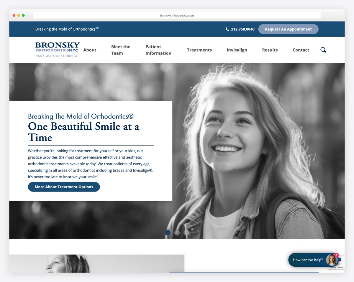 bronsky orthodontics website example