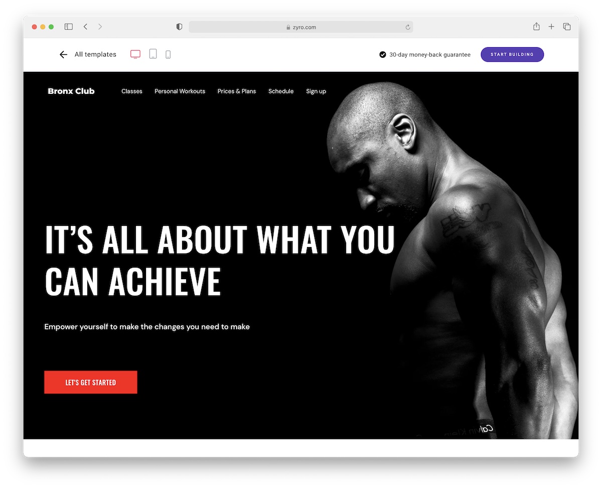 bronx gym website design