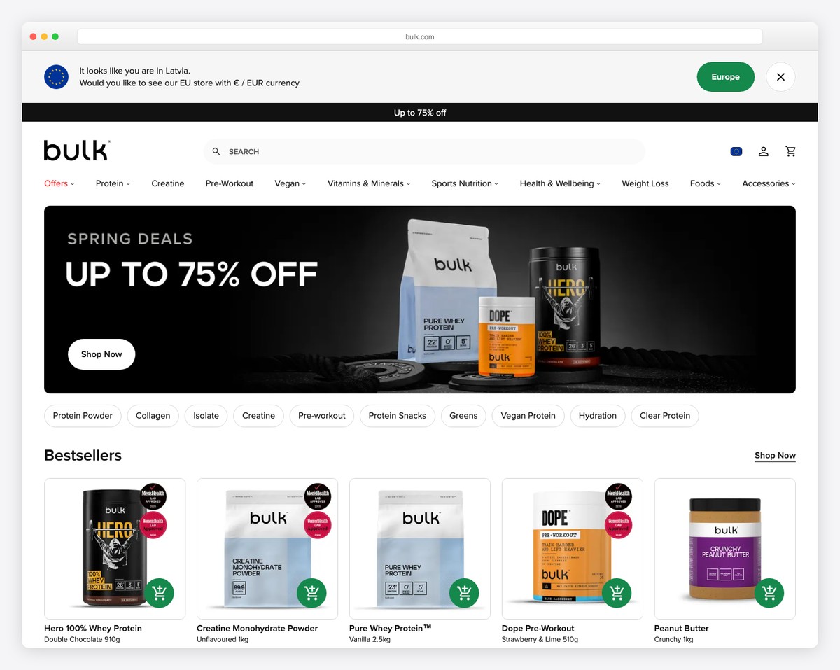 bulk magento website