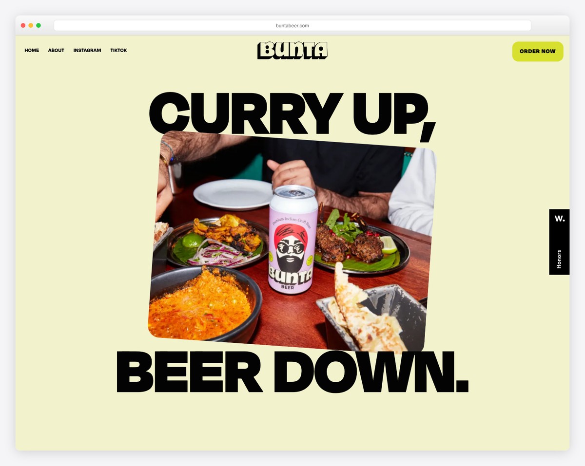 bunta beer website example