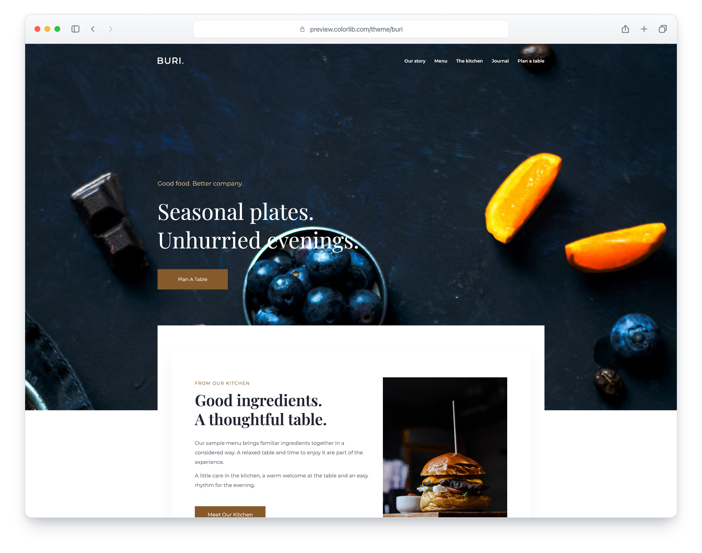 Buri website template