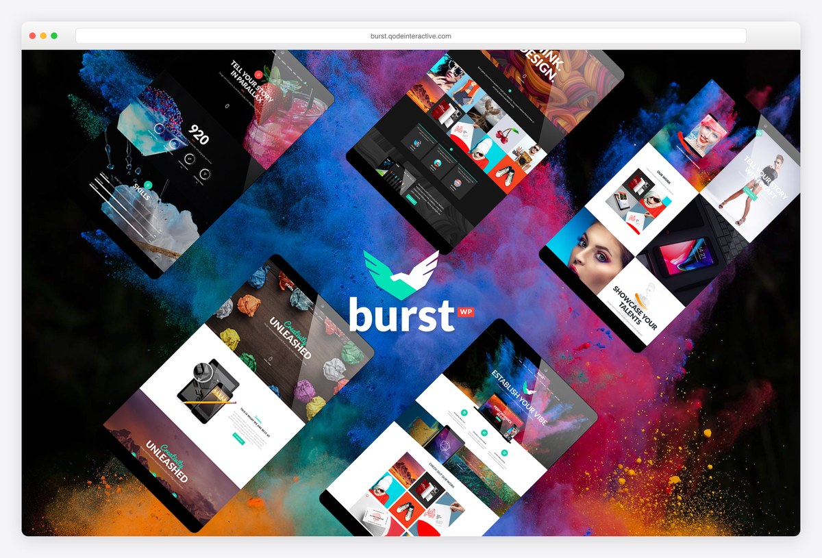 Burst interactive website template demo