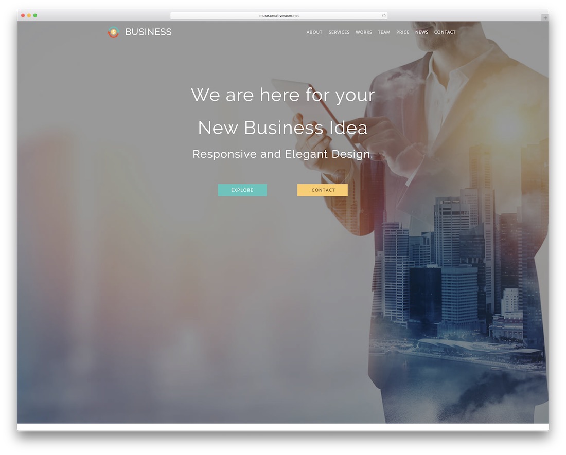 business adobe muse template