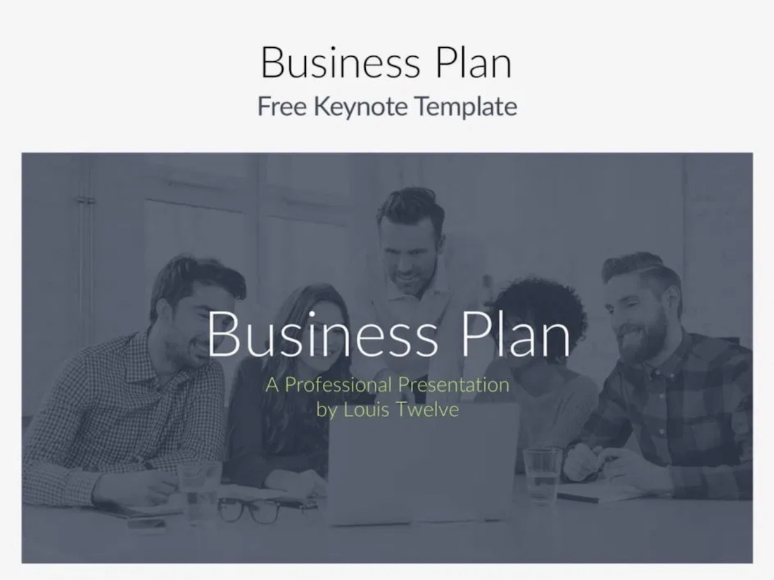 business plan free keynote template
