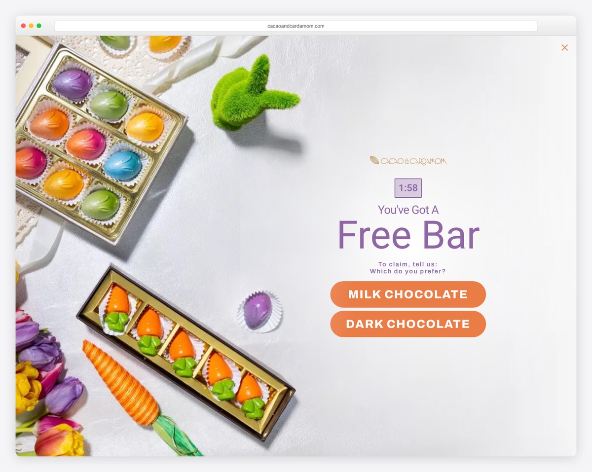 cacao & cardamom website example