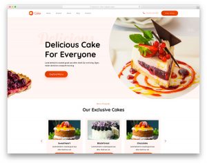 Cakes website template