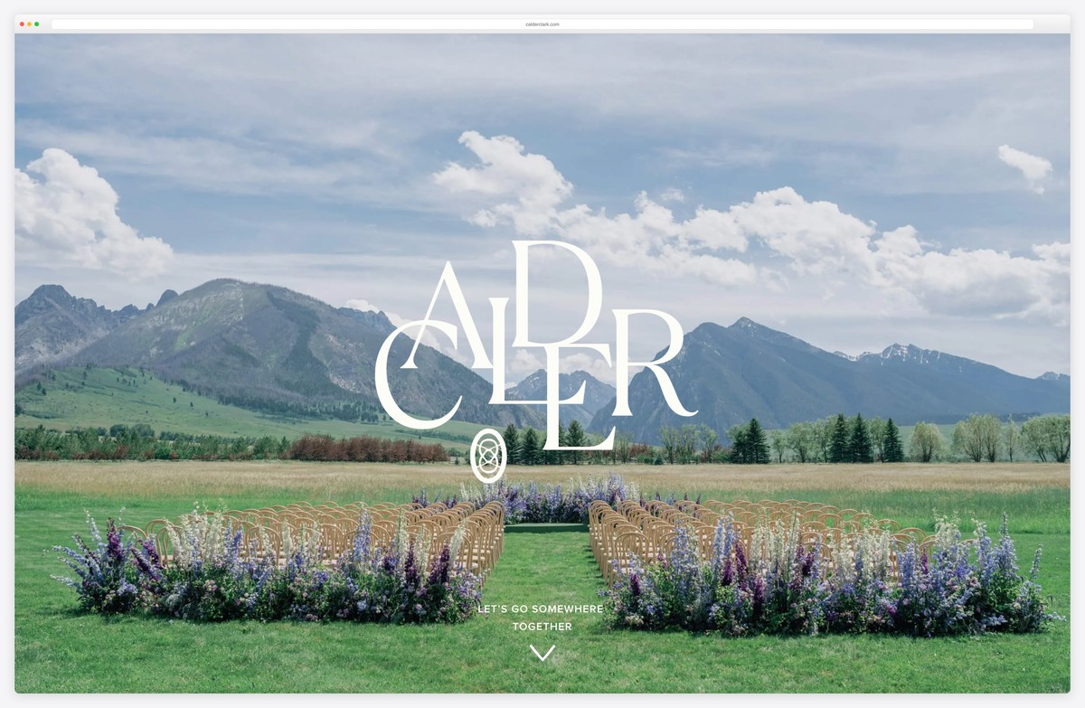 calder clark luxury event design website example