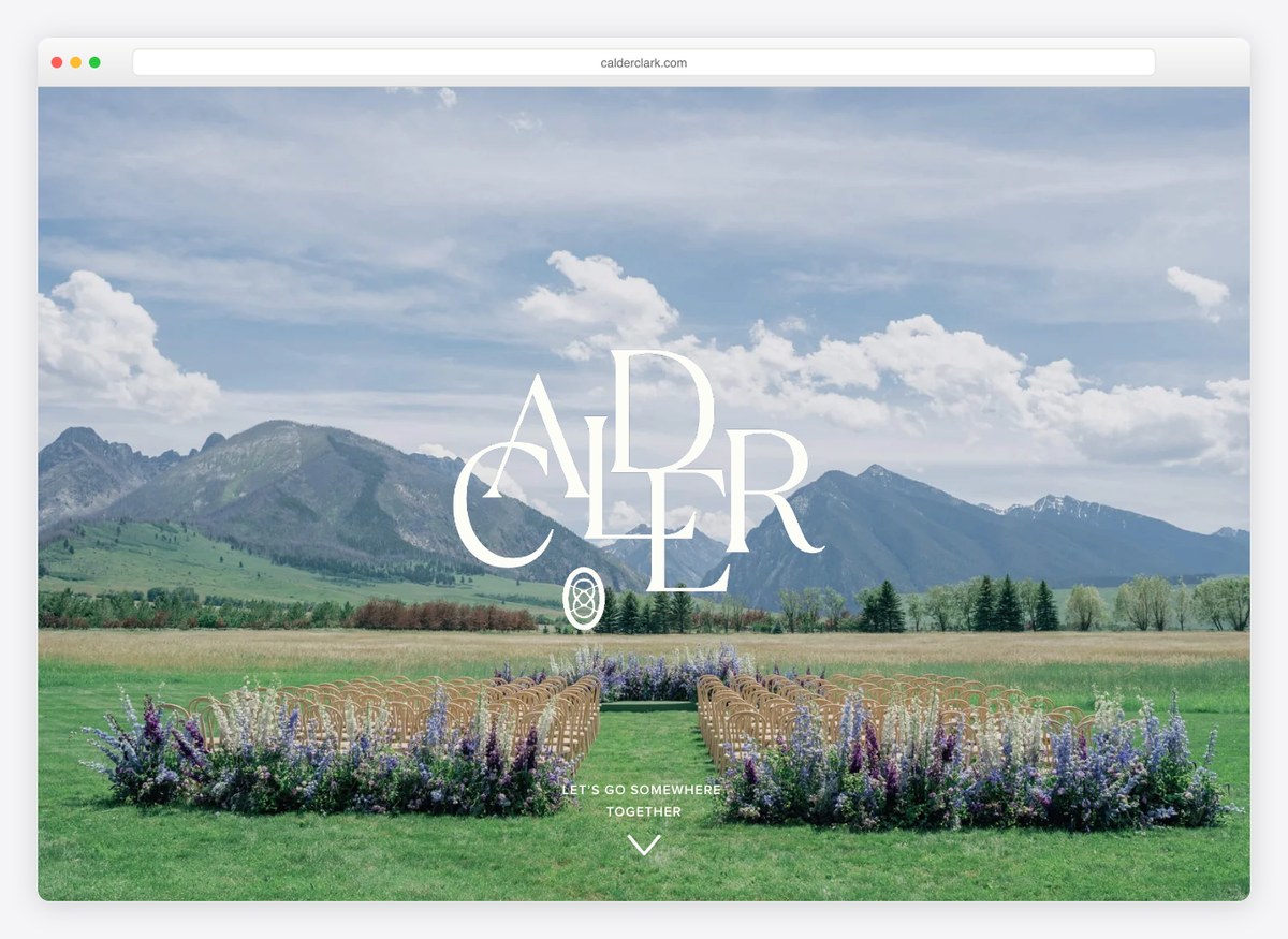 Calder Clark event website homepage