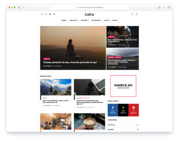 Callie website template
