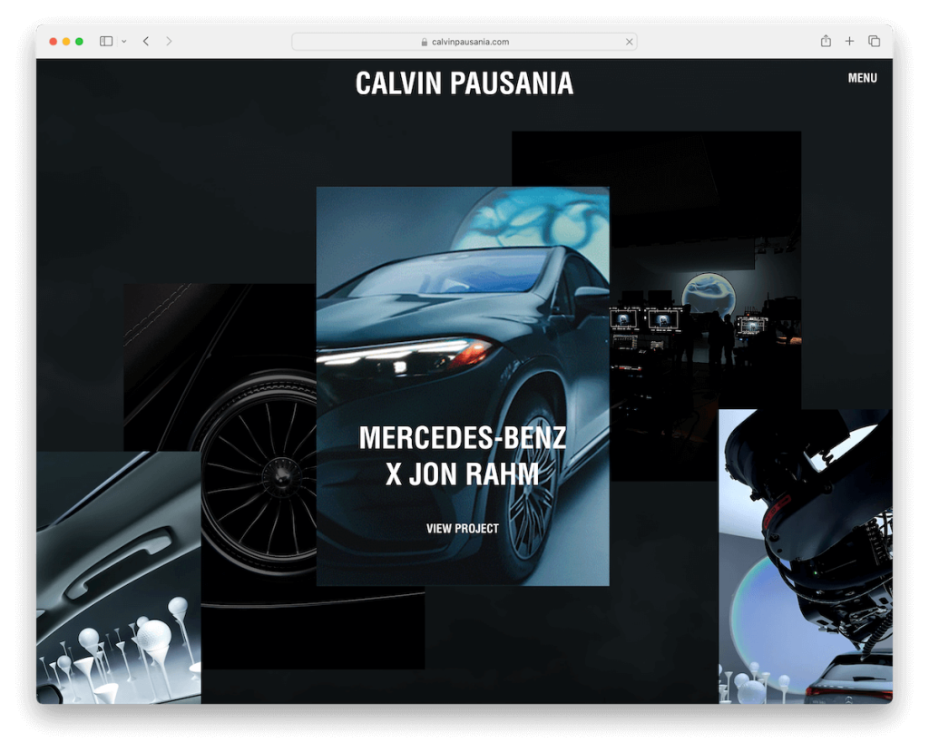 calvin pausania wix portfolio example