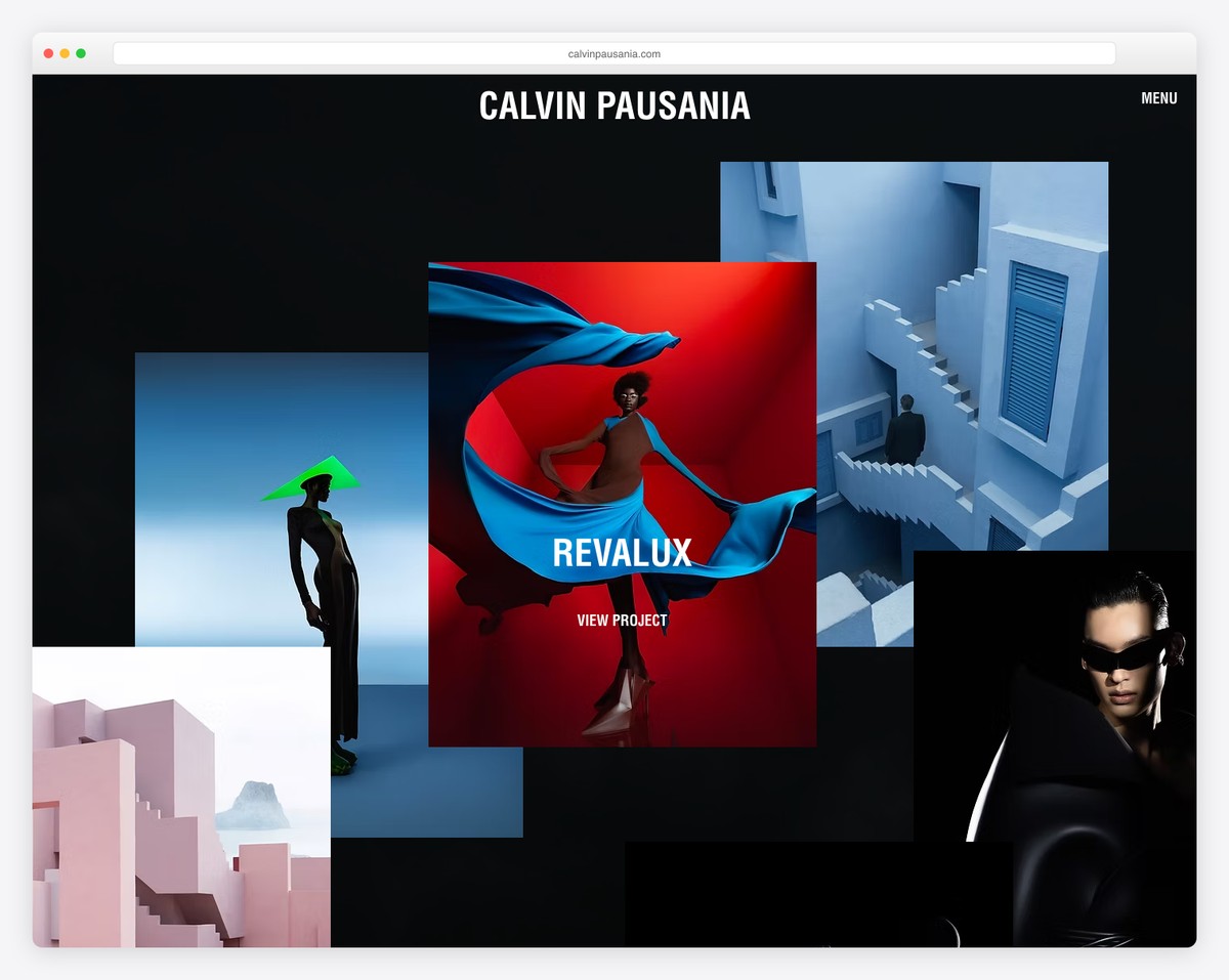 calvin pausania wix portfolio example