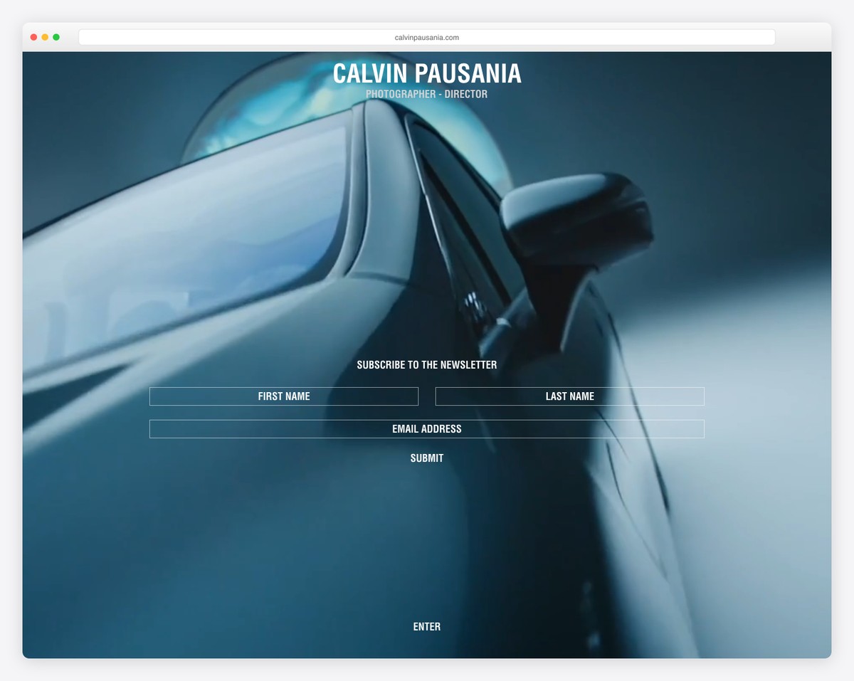calvin pausania website example