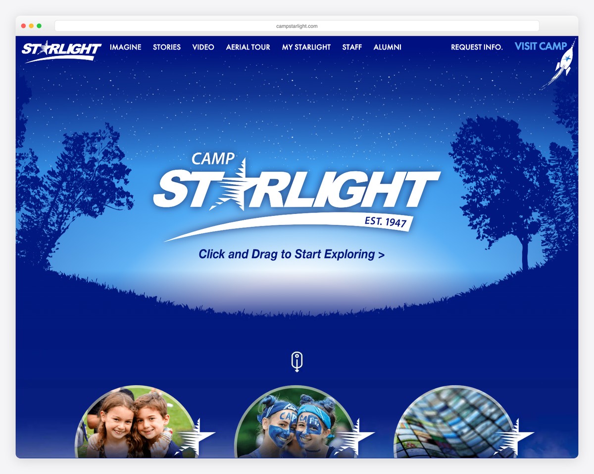 camp starlight website example