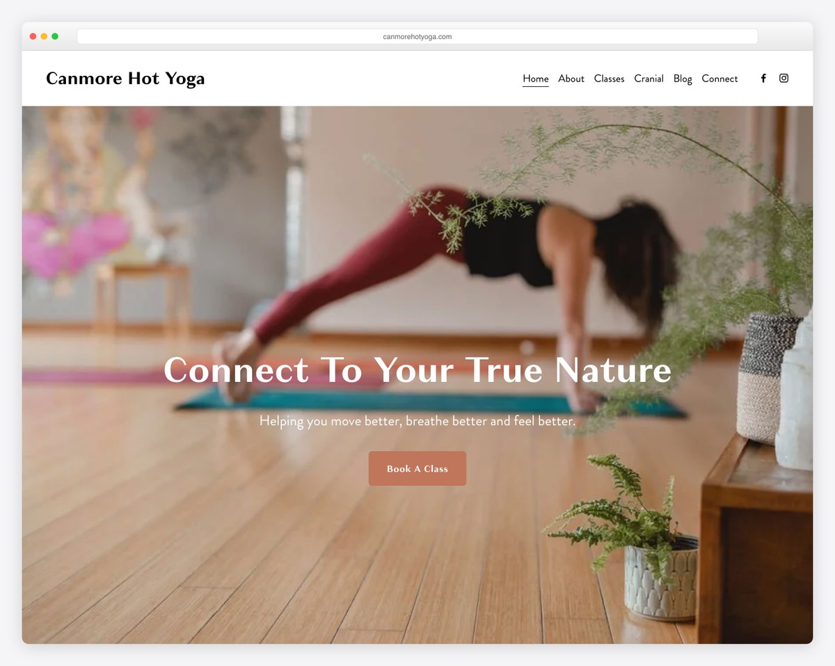 canmore hot yoga website