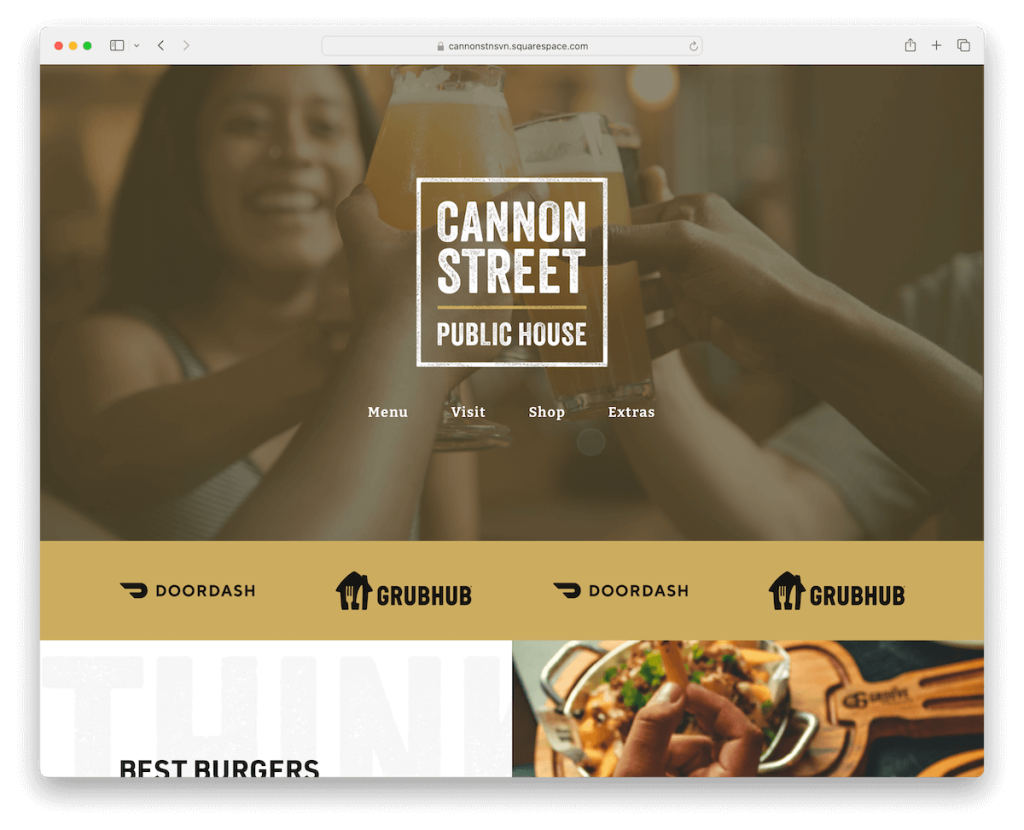 cannon squarespace food and drink template