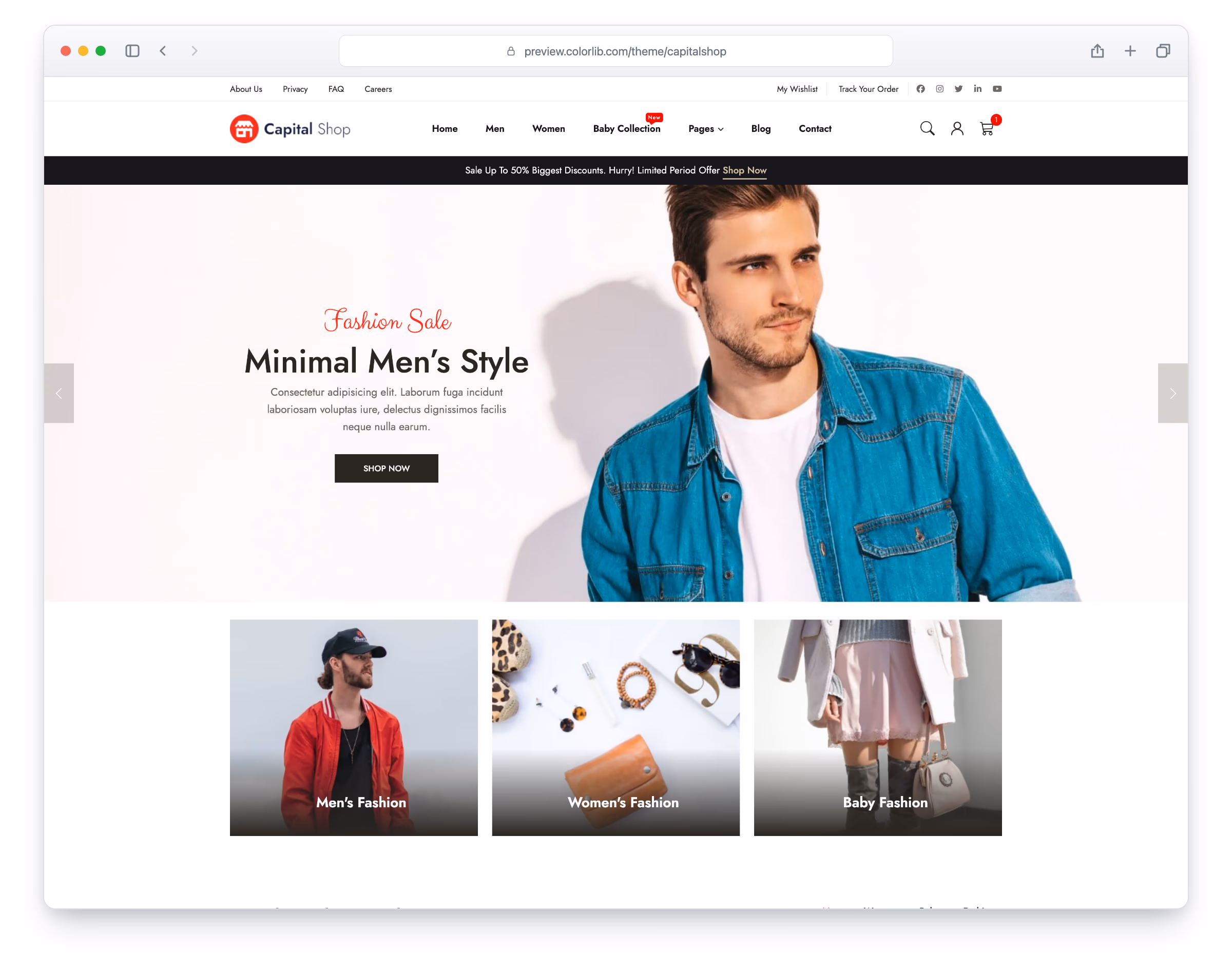 Capitalshop website template