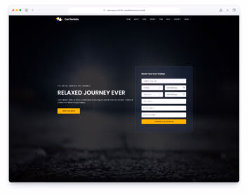 Car Rental website template