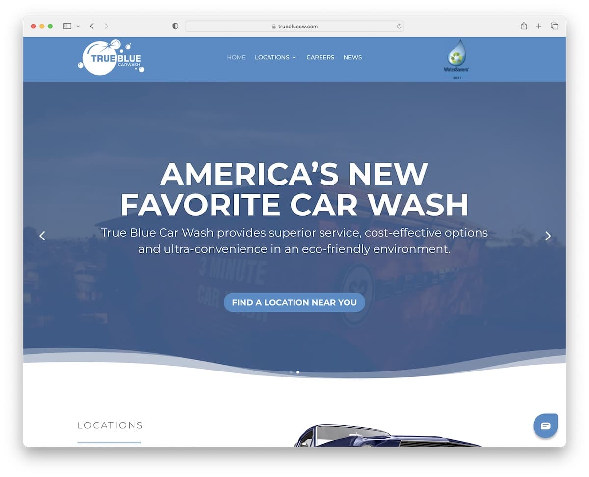 car wash website design