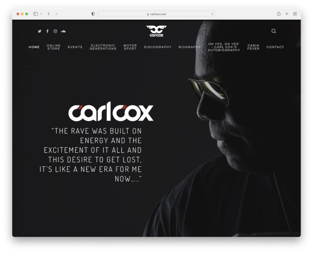carl cox dj website