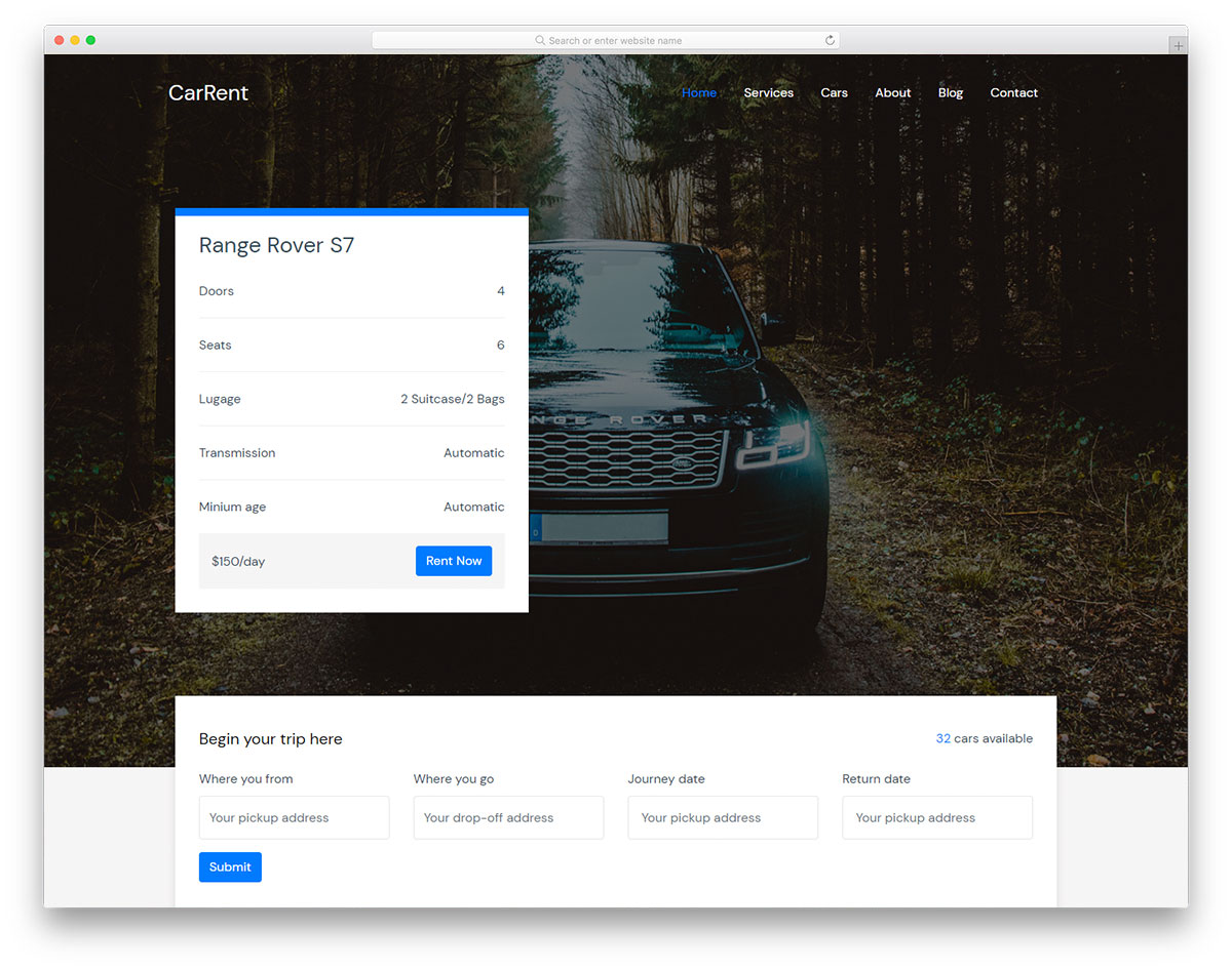 Carrent Free CSS Template