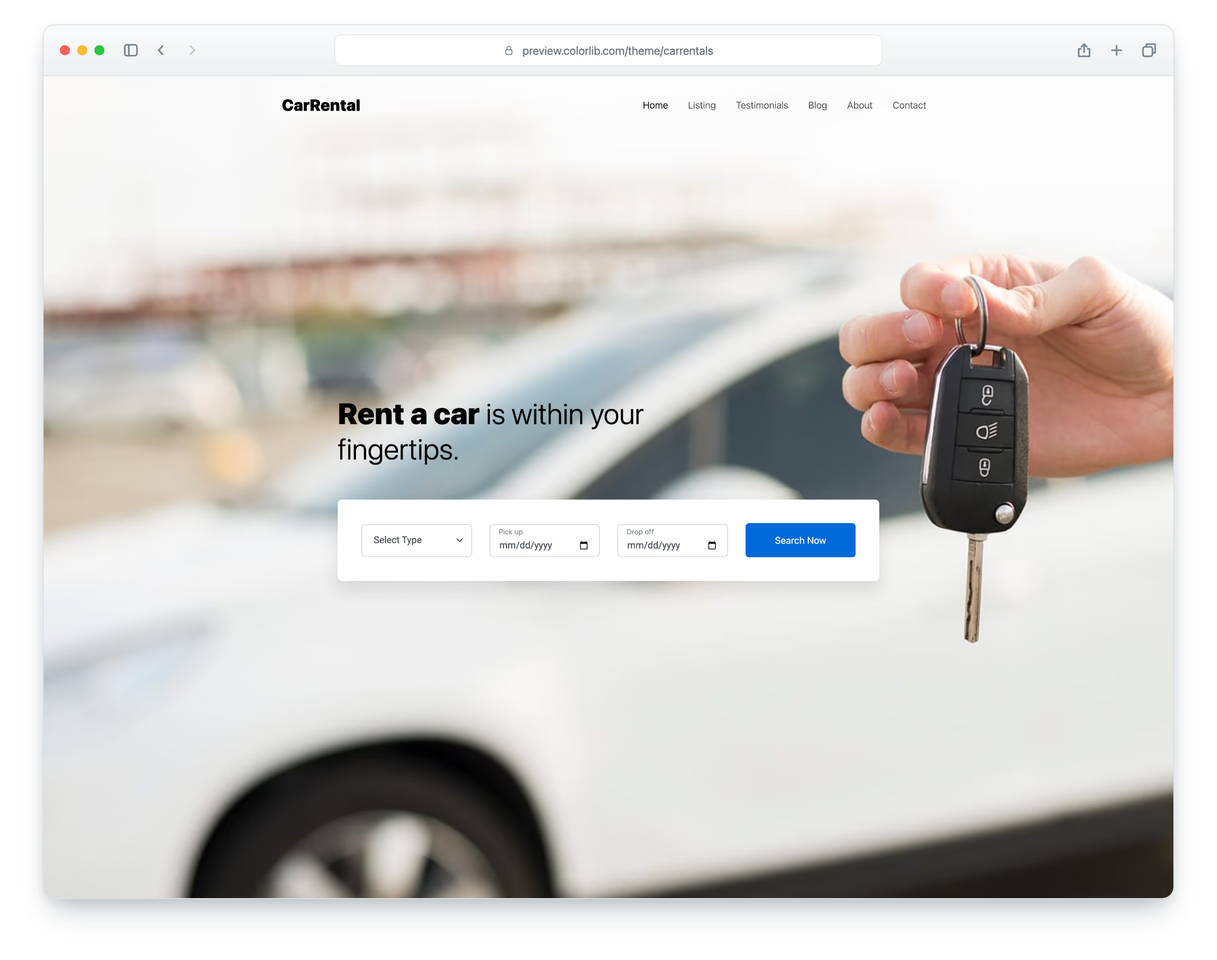 CarRentals website template