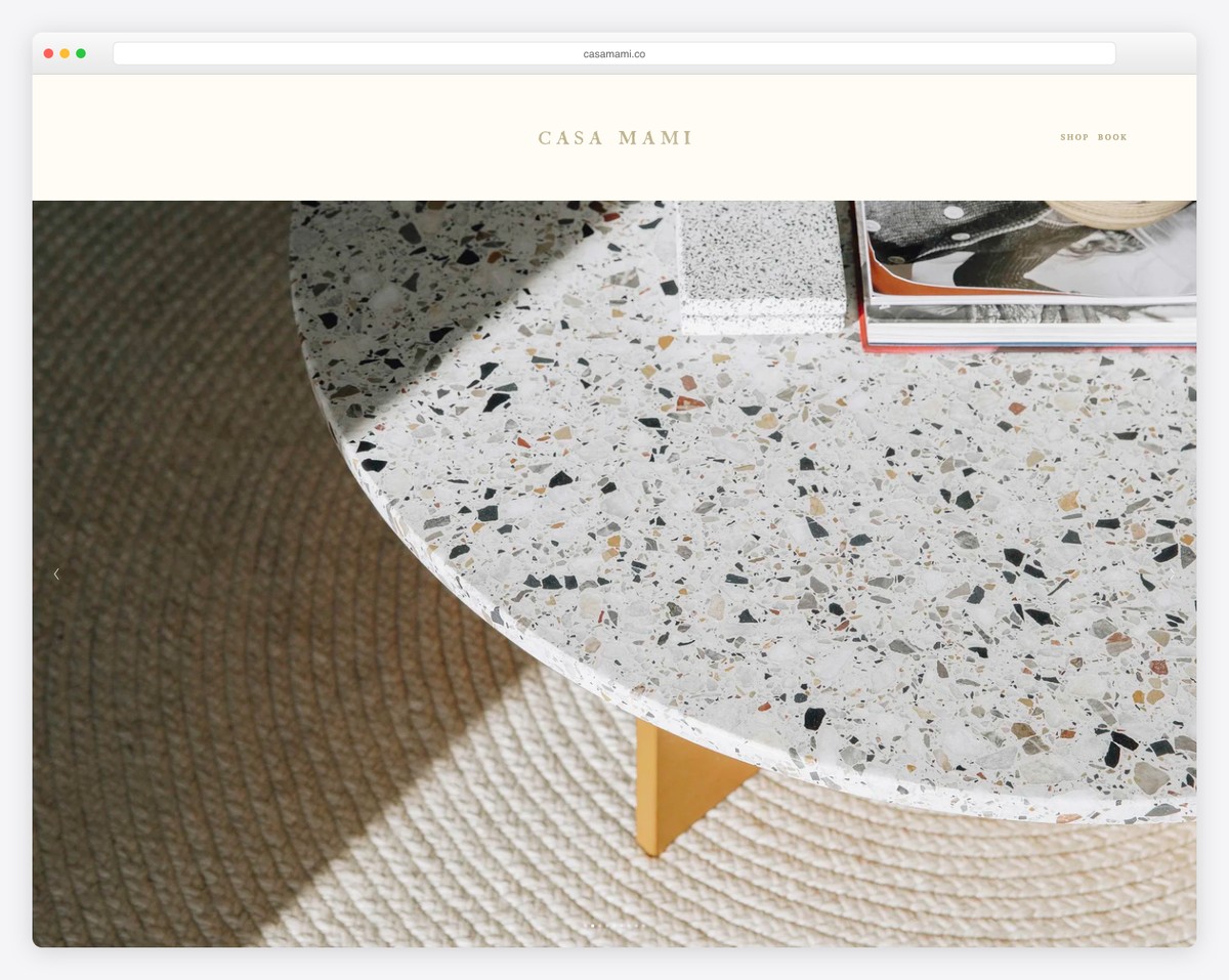 casa mami simple website example