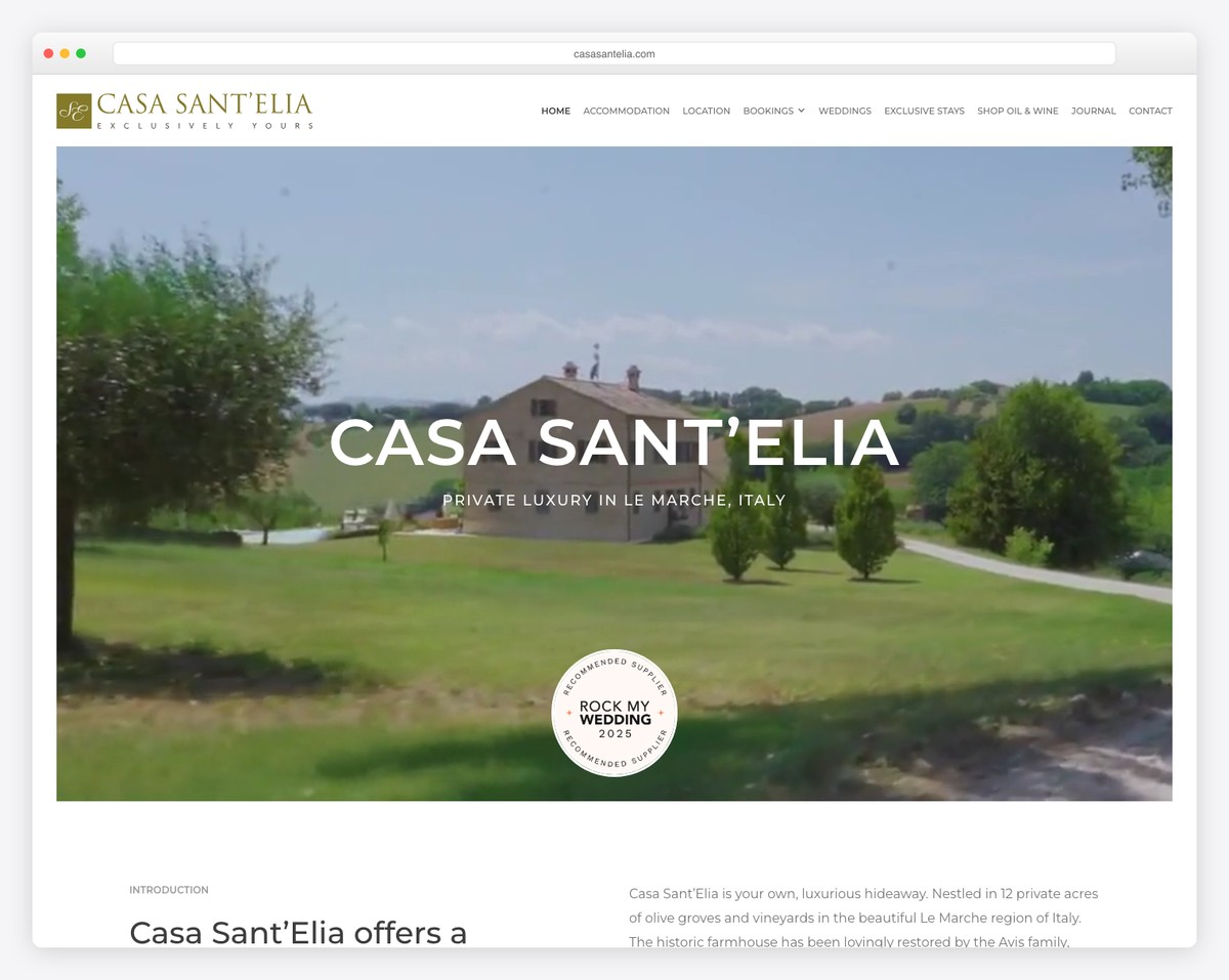 casa sant'elia website example