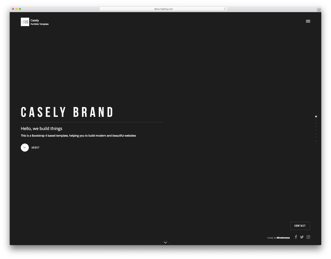 casely designer website template