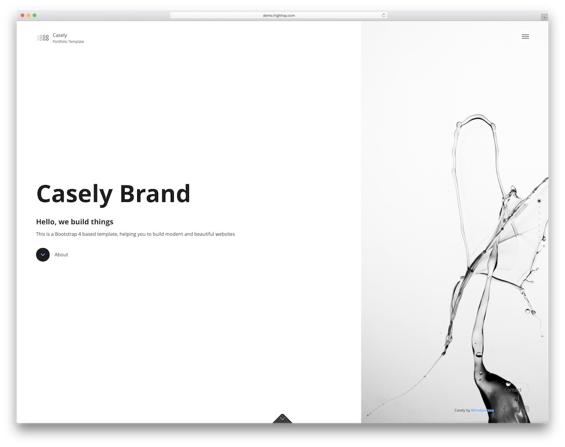 casely simple bootstrap template