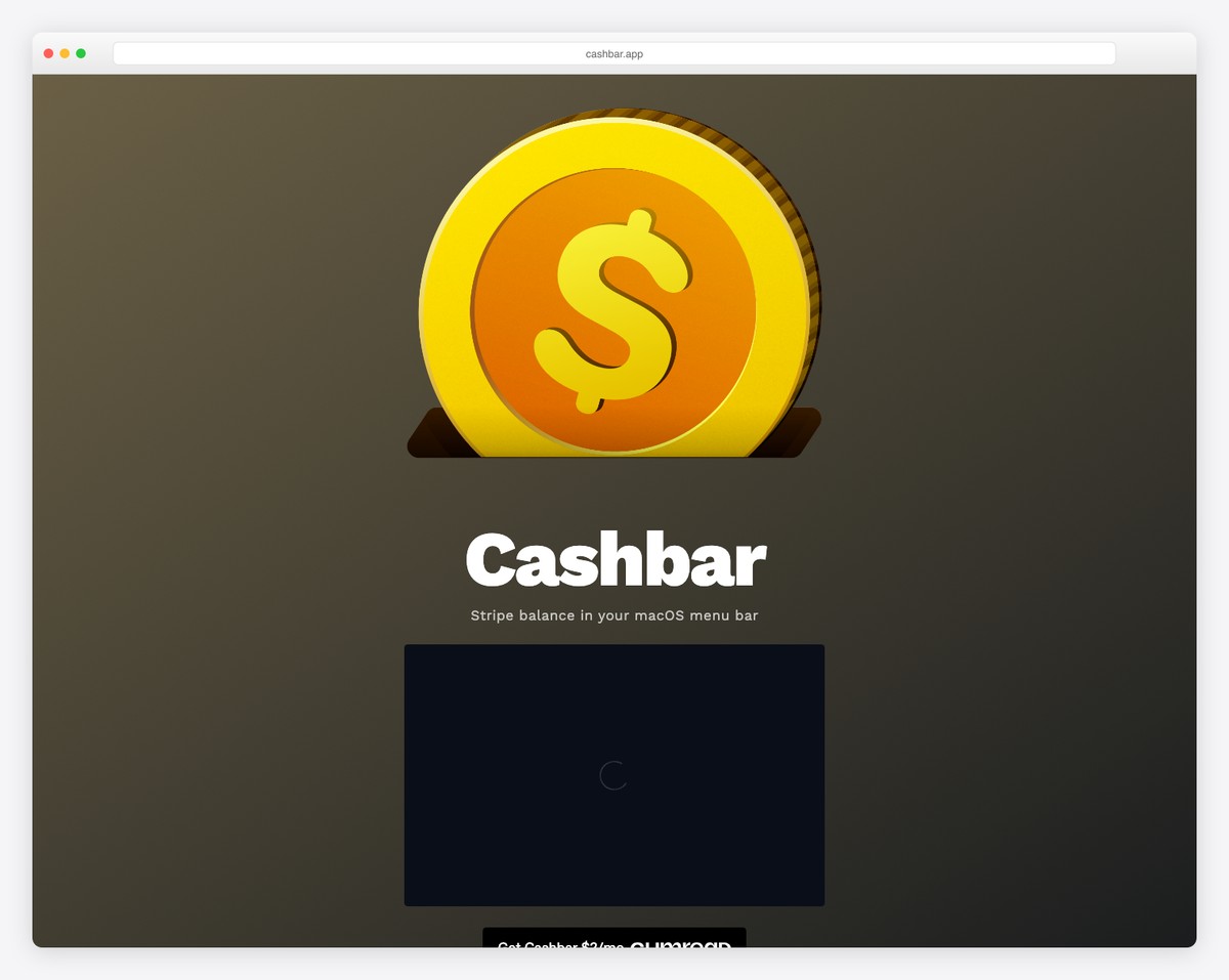 cashbar app carrd website example