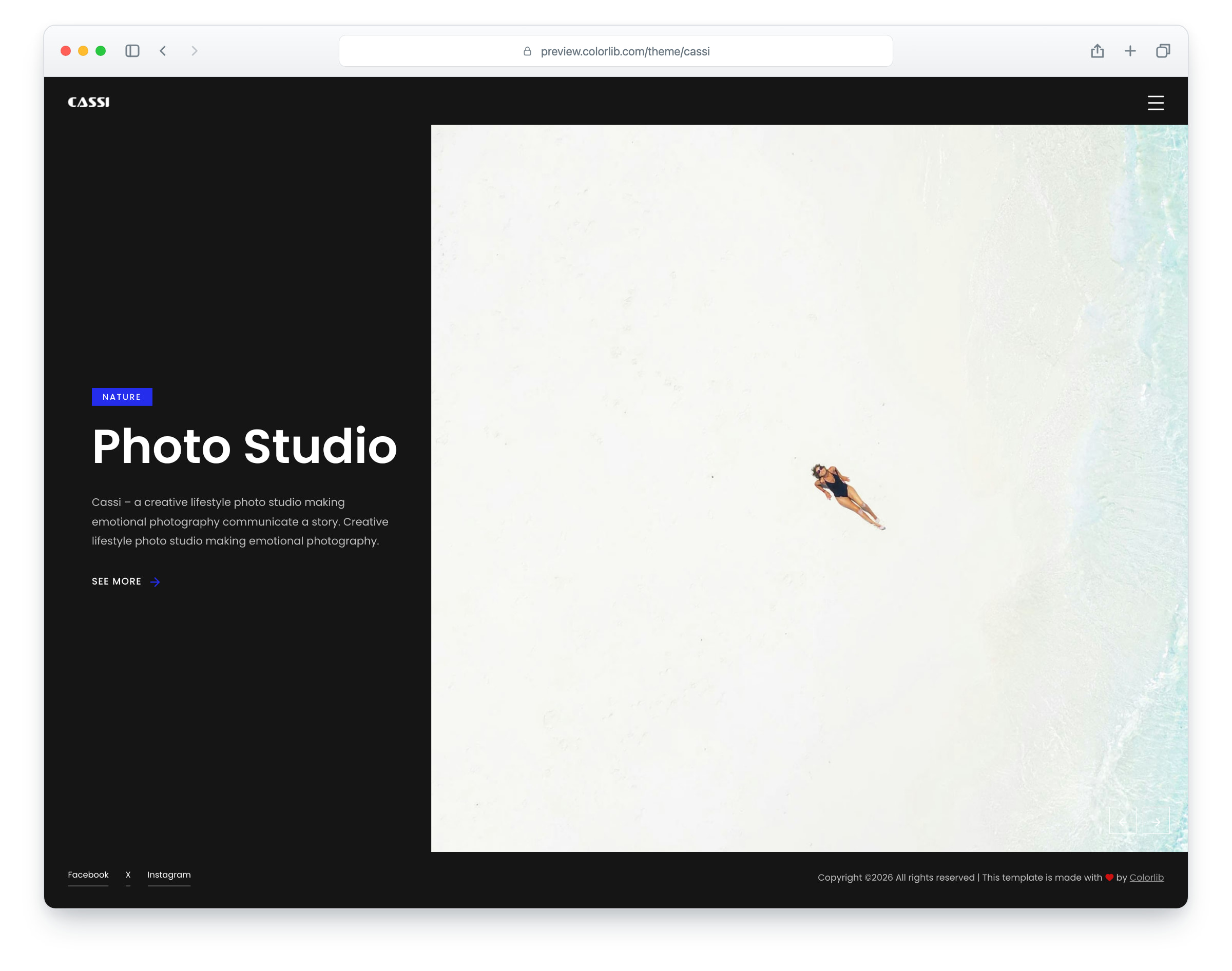 Cassi website template