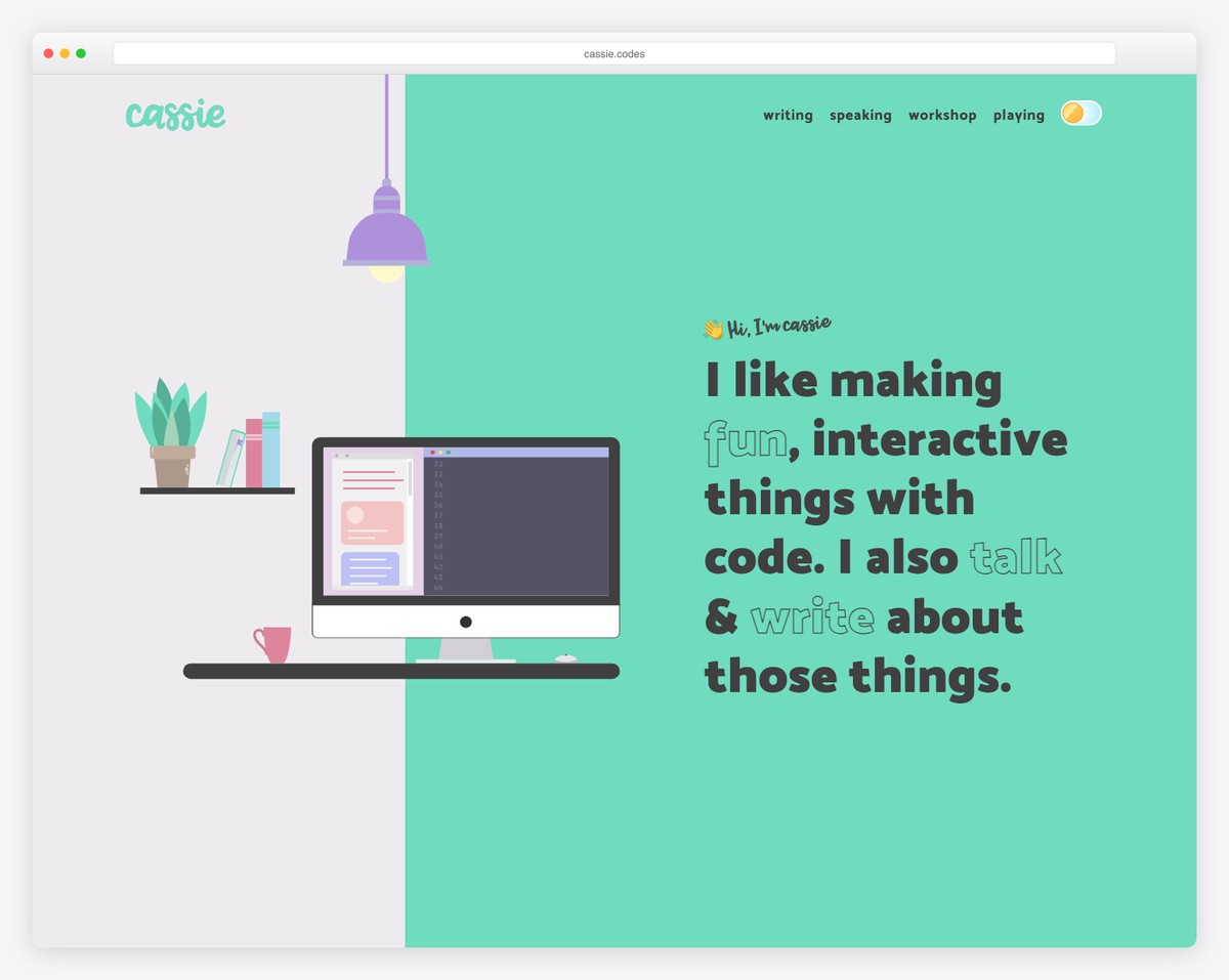 Cassie Evans portfolio website