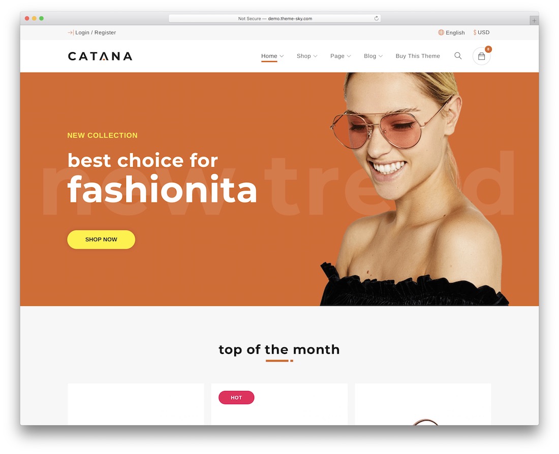 catana fashion website template