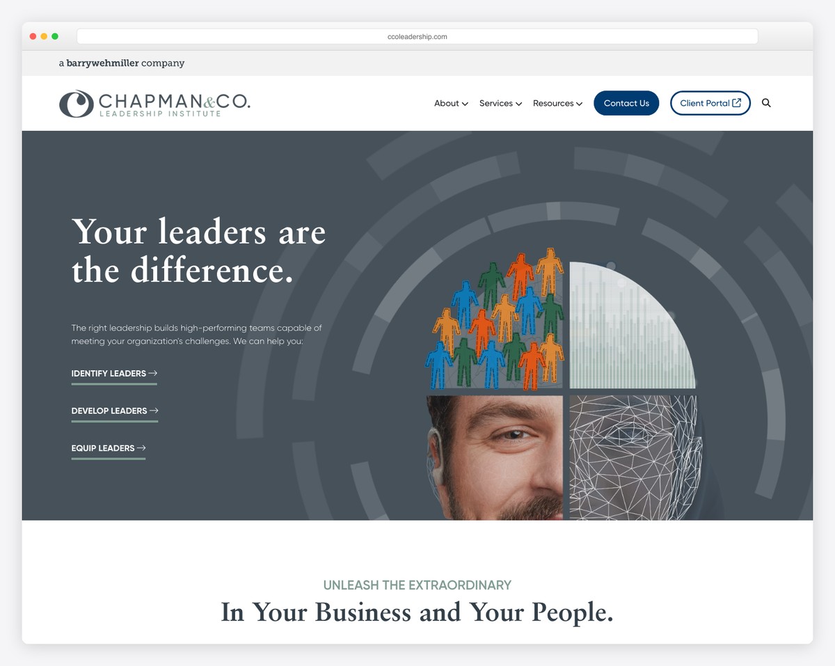 chapman & co. leadership institute website example