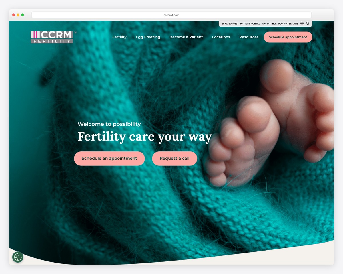 ccrm fertility website example