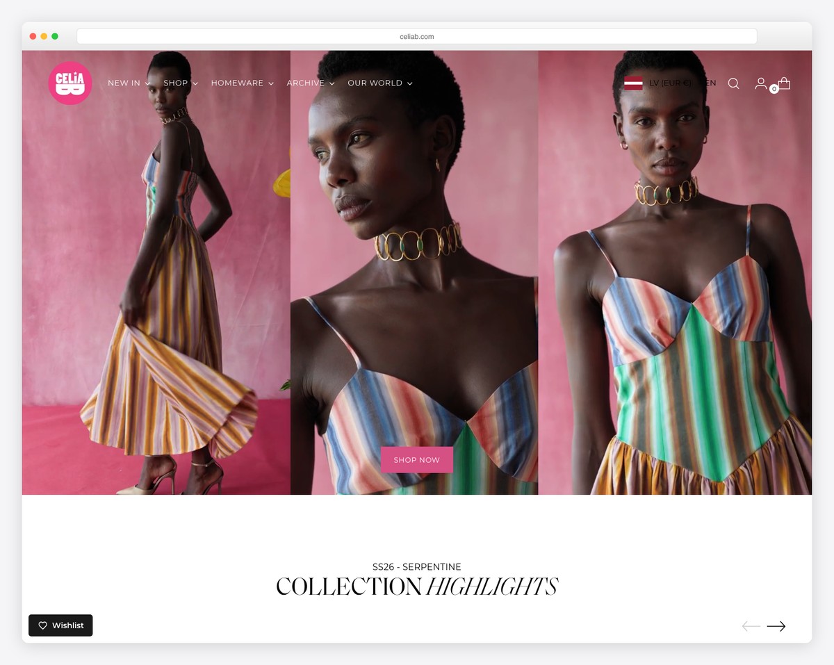 celiab wix store example