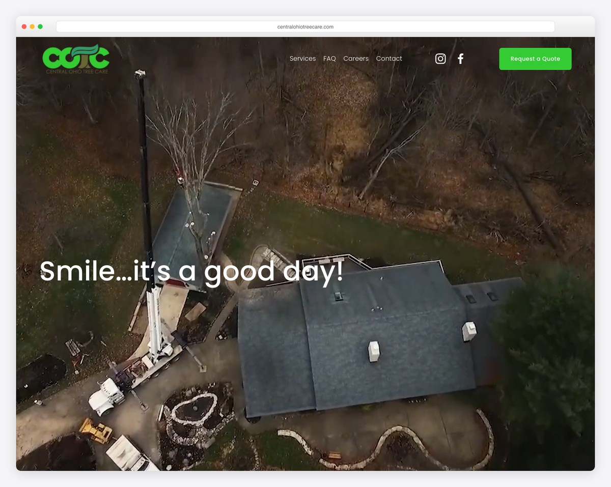 central ohio tree care website example