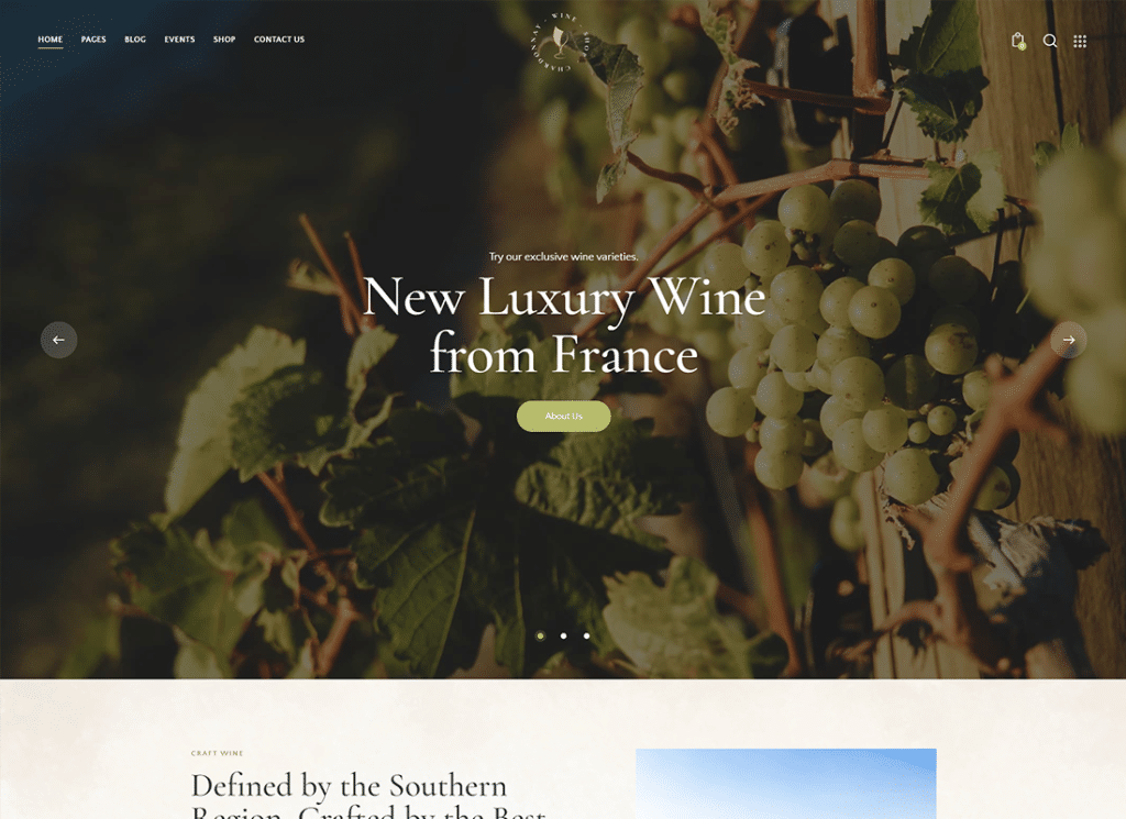 Chardonnay - Wine Store & Vineyard WordPress Theme
