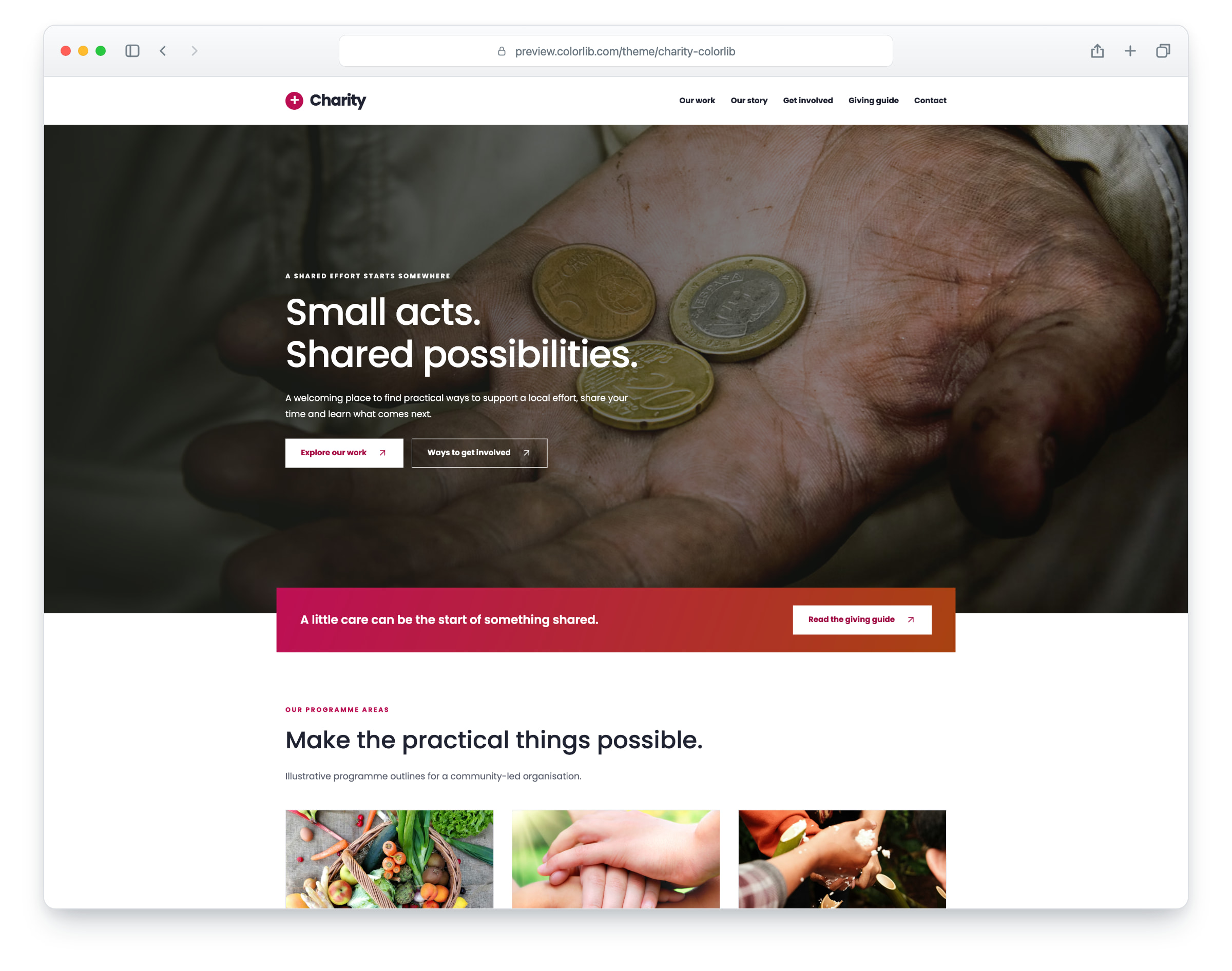Charity website template