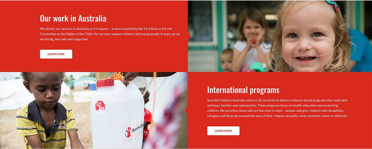 charity website project examples