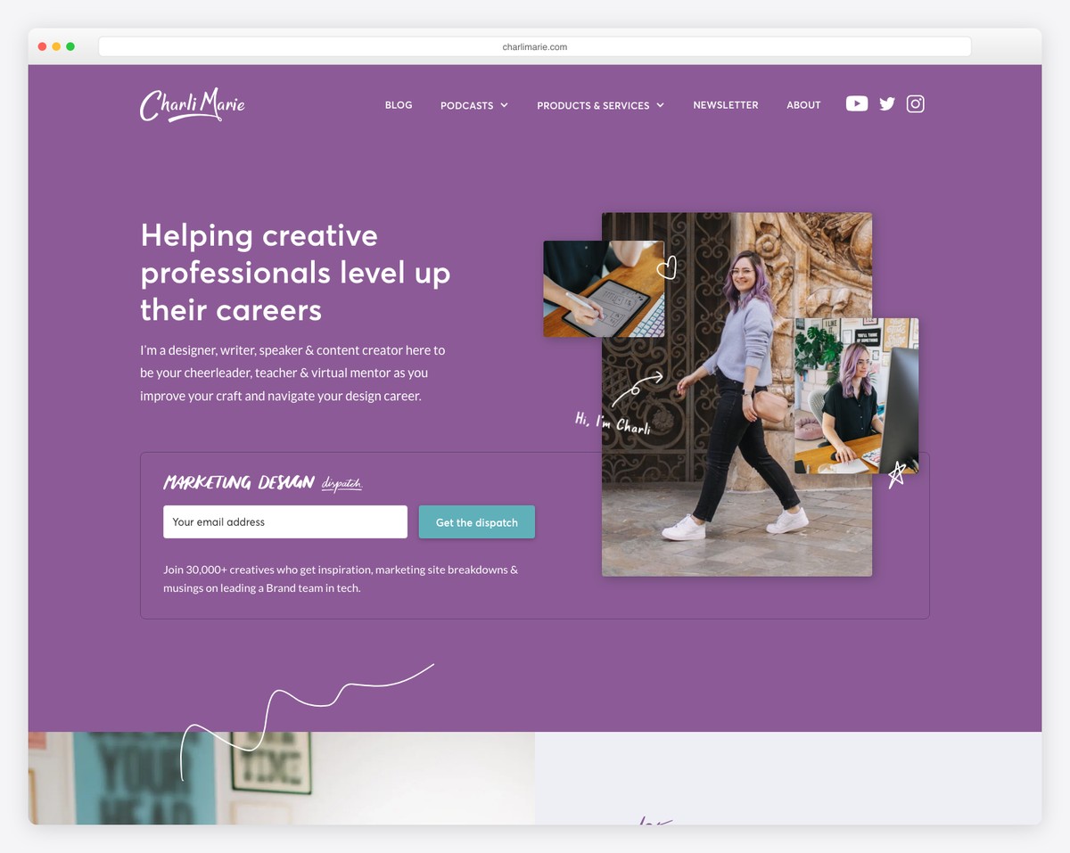 charlie marie - Purple, lavender & teal color schema