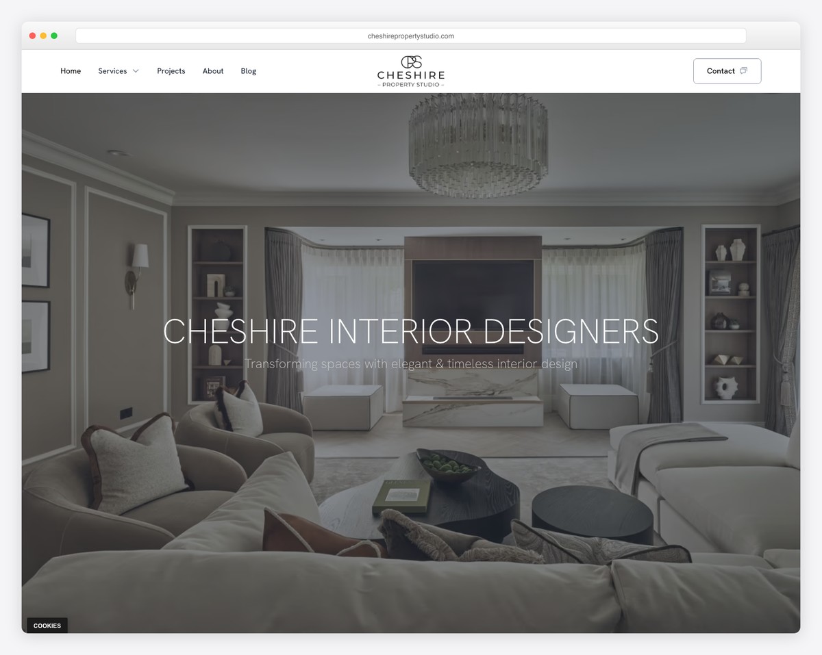cheshire property studio website example