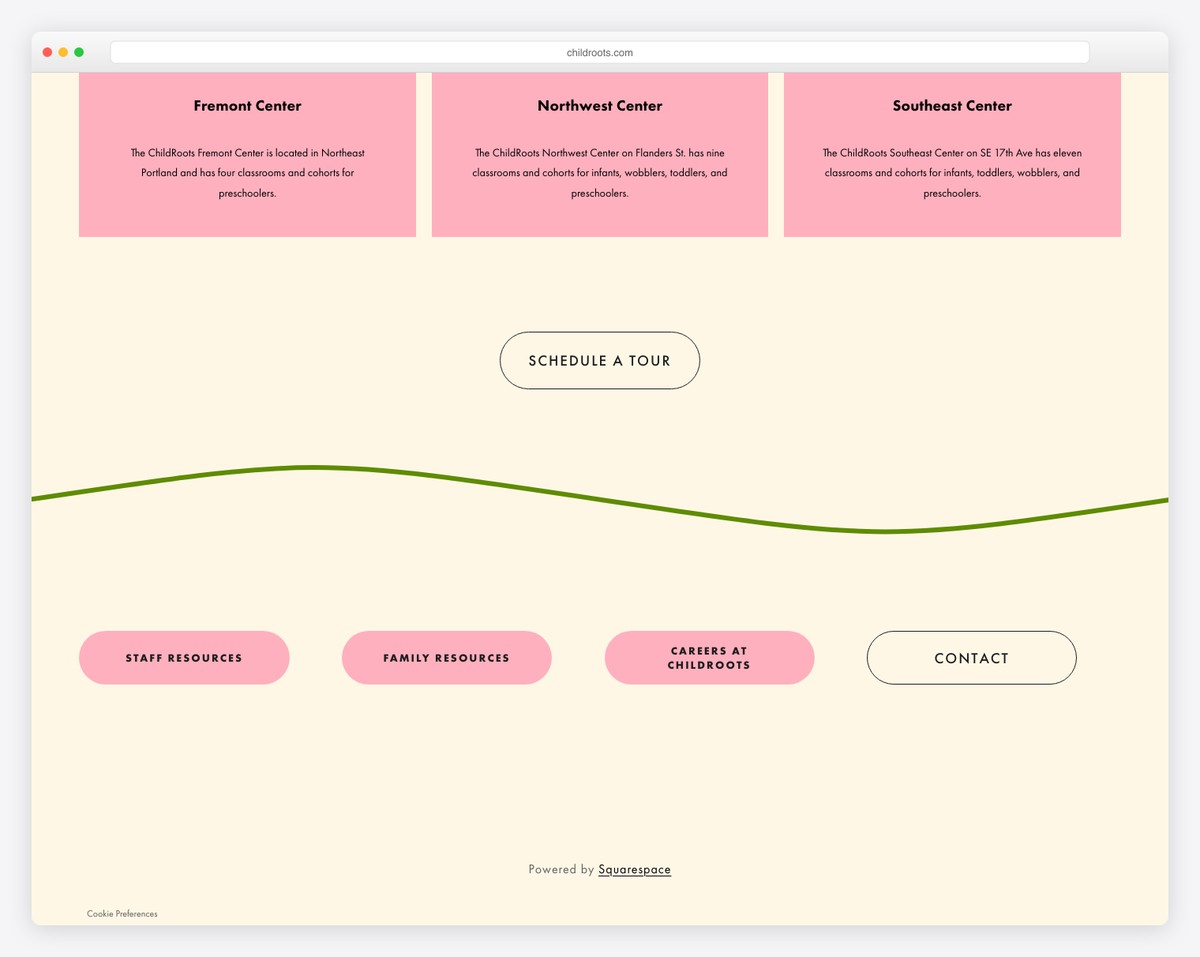 childroots website example