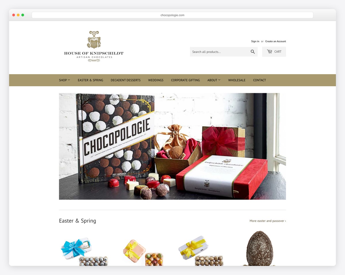 chocopologie (knipschildt) website example