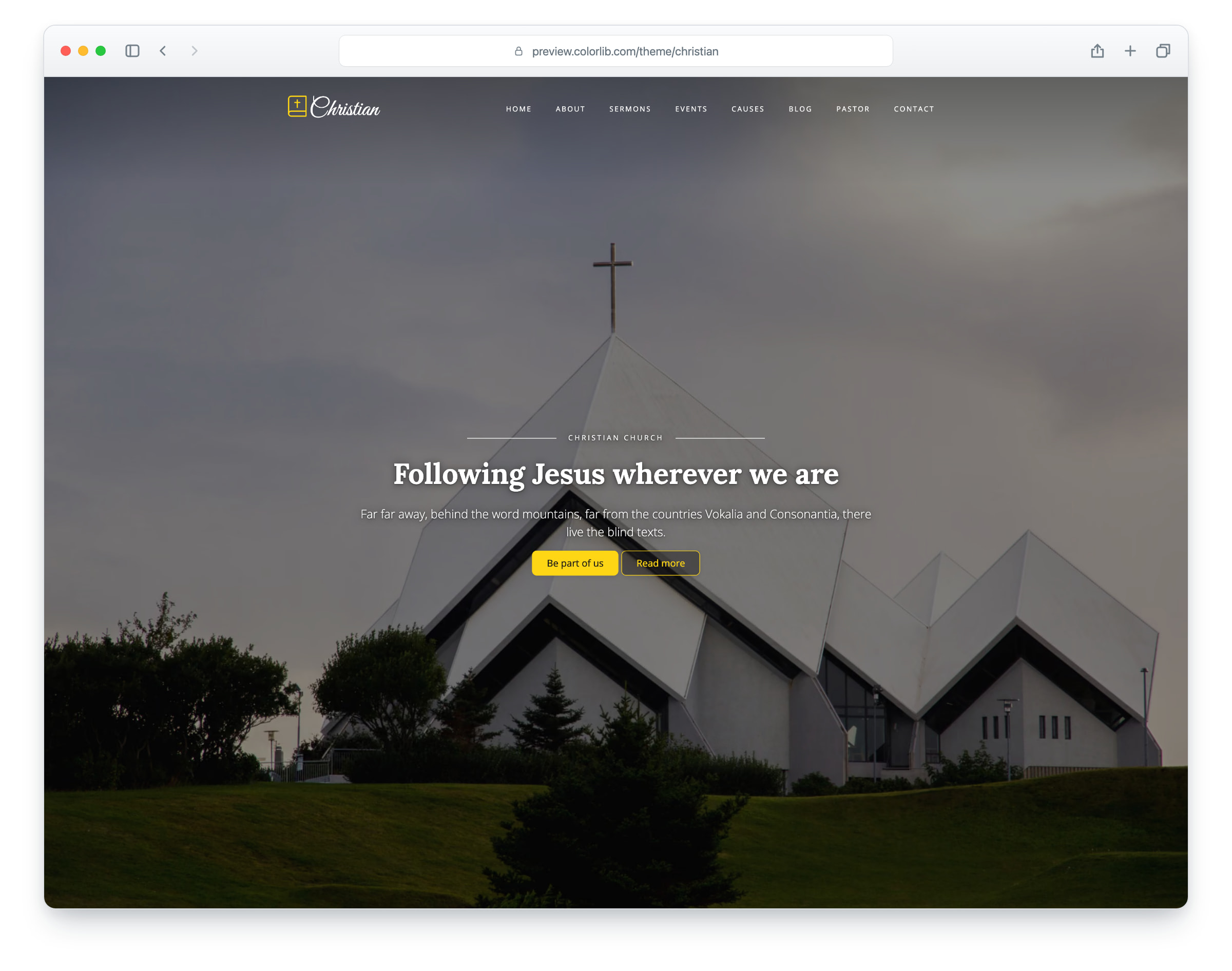 Christian website template